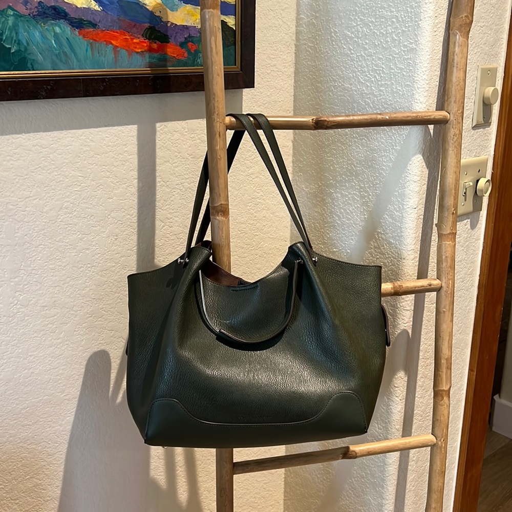 SONDRA ROBERTS - S Q U A R E D - Tote Handbag - Dark Green